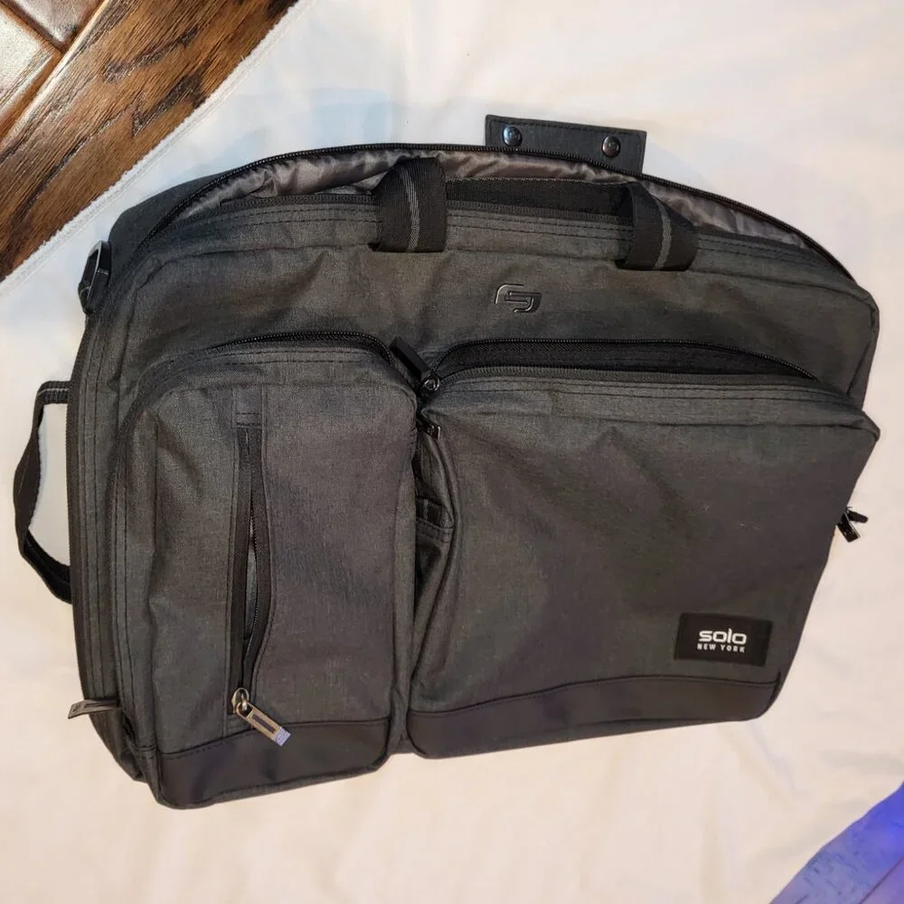 Soho New York Duane Hybrid Briefcase Backpack Travel Work  NO CROSSBODY STRAP